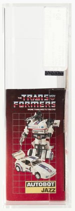 TRANSFORMERS (1984) SERIES 1 CAR - JAZZ AFA 80+ NM (TRADEMARK LOGO, RUBSIGN).