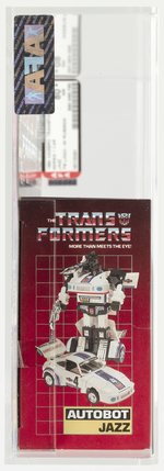 TRANSFORMERS (1984) SERIES 1 CAR - JAZZ AFA 80+ NM (TRADEMARK LOGO, RUBSIGN).