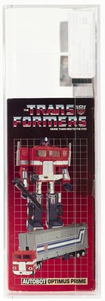 TRANSFORMERS (1984) SERIES 1 - OPTIMUS PRIME AFA 80 NM (TRADEMARK LOGO).