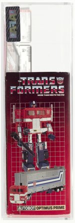 TRANSFORMERS (1984) SERIES 1 - OPTIMUS PRIME AFA 80 NM (TRADEMARK LOGO).