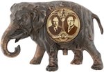 TAFT & SHERMAN RARE JUGATE BUTTON IN FIGURAL ELEPHANT.