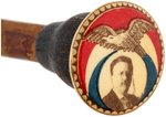 ROOSEVELT GRAPHIC 1912 CELLO BUTTON CANE TOPPER.