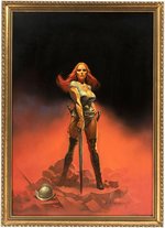 KEN KELLY PAPERBOOK COVER ORIGINAL ART PAINTING FOR SWORD WOMAN (DARK AGNES) NOVEL.