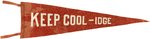 COOLIDGE KEEP COOL-IDGE 1924 CAMPAIGN SLOGAN PENNANT.