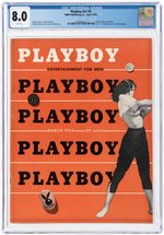 PLAYBOY VOL. 1 #5 APRIL 1954 CGC 8.0 VF.