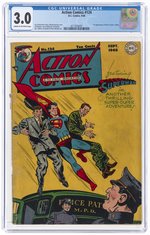 ACTION COMICS #124 SEPTEMBER 1948 CGC 3.0 GOOD/VG.