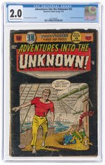 ADVENTURES INTO THE UNKNOWN #52 FEBRUARY 1954 CGC 2.0 GOOD.