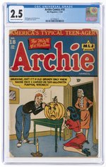 ARCHIE COMICS #18 JANUARY-FEBRUARY 1946 CGC 2.5 GOOD+.