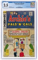 ARCHIE'S PALS 'N' GALS #23 WINTER 1962 CGC 2.5 GOOD+ (FIRST JOSIE).