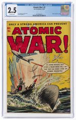 ATOMIC WAR! #2 DECEMBER 1952 CGC 2.5 GOOD+.