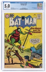 BATMAN #143 OCTOBER 1961 CGC 5.0 VG/FINE.