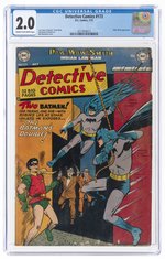 DETECTIVE COMCIS #173 JULY 1951 CGC 2.0 GOOD.