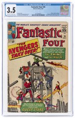 FANTASTIC FOUR #26 MAY 1964 CGC 3.5 VG- (THING VS. INCREDIBLE HULK).