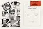 DETROIT TIGERS 50th BIRTHDAY PARTY MULTI-SIGNED PROGRAM WITH TY COBB (HOF).