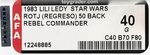 LILI LEDY STAR WARS: RETURN OF THE JEDI/LA GUERRADE LAS GALAXIAS: EL REGRESSO DEL JEDI (1983) - REBEL COMMANDER 50 BACK AFA 40 GOOD.