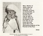 MOTHER TERESA TYPED & SIGNED NOTE MISSIONARIES OF CHARITY.