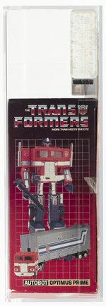 TRANSFORMERS (1984) SERIES 1 OPTIMUS PRIME AFA 80 Q-NM (METAL PLATES).