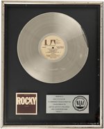 ROCKY SOUNDTRACK ALBUM RIAA PLATINUM RECORD AWARD DISPLAY.