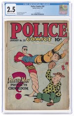 POLICE COMICS #50 JANUARY 1946 CGC 2.5 GOOD+.