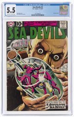 SEA DEVILS #2 NOVEMBER-DECEMBER 1961 CGC 5.5 FINE-.