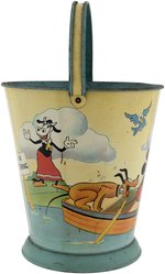 MICKEY MOUSE & FRIENDS RARE "NO FISHING" SAND PAIL.