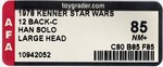 STAR WARS (1978) - HAN SOLO 12 BACK-C AFA 85 NM+ (LARGE HEAD).