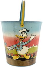 MICKEY & MINNIE MOUSE & DONALD DUCK CAR REPAIR HIGH GRADE SAND PAIL.