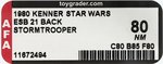 STAR WARS: THE EMPIRE STRIKES BACK (1980) - STORMTROOPER 21 BACK AFA 80 NM.