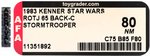 STAR WARS: RETURN OF THE JEDI (1983) - STORMTROOPER 65 BACK-C AFA 80 NM (CLEAR BLISTER).