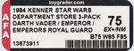 STAR WARS: RETURN OF THE JEDI (1984) - DARTH VADER/EMPEROR/EMPEROR'S ROYAL GUARD 3-PACK AFA 75 EX+/NM.