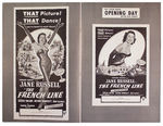 JANE RUSSELL “THE FRENCH LINE”  PRESS BOOK.