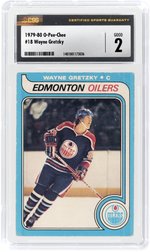 1979-80 O-PEE-CHEE #18 WAYNE GRETZKY (HOF) ROOKIE CARD CSG 2 GOOD.