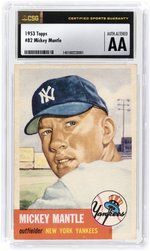 1953 TOPPS #82 MICKEY MANTLE (HOF) CSG AA AUTHENTIC ALTERED.