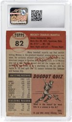 1953 TOPPS #82 MICKEY MANTLE (HOF) CSG AA AUTHENTIC ALTERED.