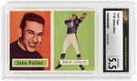 1957 TOPPS #138 JOHNNY UNITAS (HOF) ROOKIE CARD CSG 5.5 EXCELLENT+.