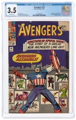 AVENGERS #16 MAY 1965 CGC 3.5 VG- (HAWKEYE, SCARLET WITCH & QUICKSILVER JOIN AVENGERS).