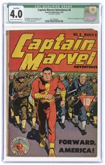 CAPTAIN MARVEL ADVENTURES #8 MARCH 1942 CGC QUALIFIED 4.0 VG (FIRST IBAC).