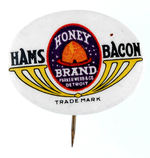 "HONEY BRAND HAMS/BACON" LARGE OVAL.