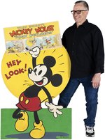 MICKEY MOUSE LARGE THEATER CARTOON DISPLAY STANDEE.
