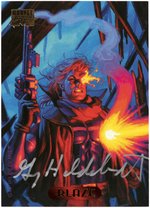 MARVEL MASTERPIECES - BLAZE (GHOST RIDER) TRADING CARD ORIGINAL ART BY THE BROTHERS HILDEBRANDT.