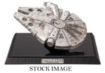 CODE 3 COLLECTIBLES MILLENIUM FALCON EPISODE IV AND ACRYLIC DISPLAY CASE IN BOXES.