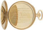 PATEK PHILLIPPE FOR TIFFANY & CO. 18K YELLOW GOLD OPEN FACE POCKET WATCH.