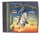 "THE LONE RANGER PICTURE COLORING CONTEST" RECEIPT OF ENTRY POSTCARD BOXED DECCA RECORD SET.