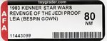 STAR WARS: REVENGE OF THE JEDI (1983) - PRINCESS LEIA ORGANA (BESPIN GOWN) PROOF CARD AFA 80 NM.