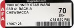 STAR WARS: THE EMPIRE STRIKES BACK (1980) - CHEWBACCA 41 BACK-A AFA 70 EX+.