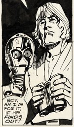 STAR WARS #1 COMIC BOOK PAGE ORIGINAL ART BY HOWARD CHAYKIN.