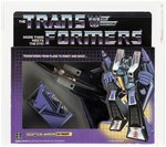 TRANSFORMERS (1984) SERIES 1 JET - SKYWARP AFA 80+ NM (TRADEMARK LOGO/NO RUBSIGN/DARK GRAY BORDER).