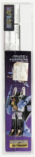 TRANSFORMERS (1984) SERIES 1 JET - SKYWARP AFA 80+ NM (TRADEMARK LOGO/NO RUBSIGN/DARK GRAY BORDER).