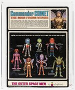 THE OUTER SPACE MEN BY COLORFORMS THE MAN FROM VENUS, COMMANDER COMET AFA 75 EX+/NM.
