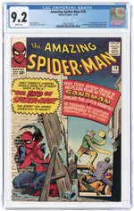 AMAZING SPIDER-MAN #18 NOVEMBER 1964 CGC 9.2 NM- (FIRST NED LEEDS).